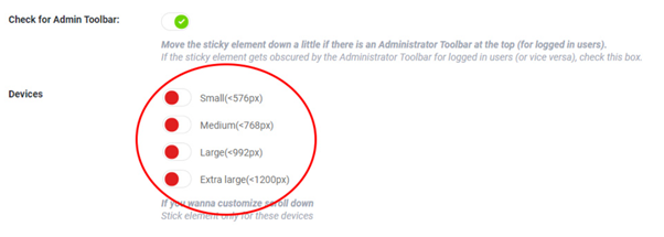 Sticky element devices