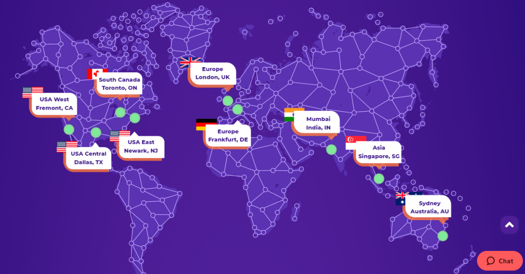 HostArmada Data Centers Map