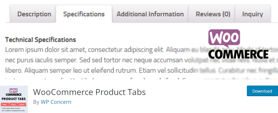 WooCommerce Product Tabs