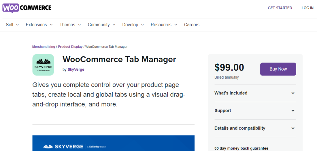 WooCommerce Tab Manager