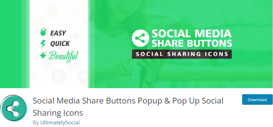 Social Media Share Buttons Popup & Pop Up Social Sharing Icons