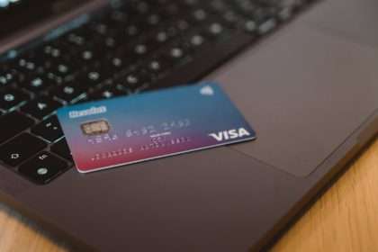 Laptop and credit card
