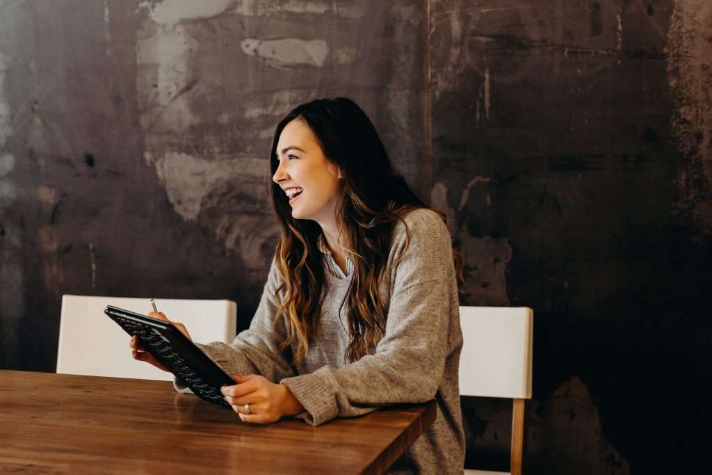 Woman with a tablet