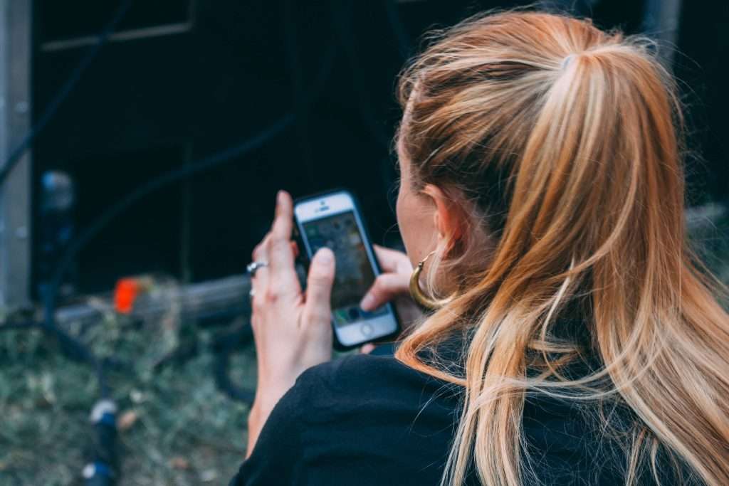 Woman with smartphone