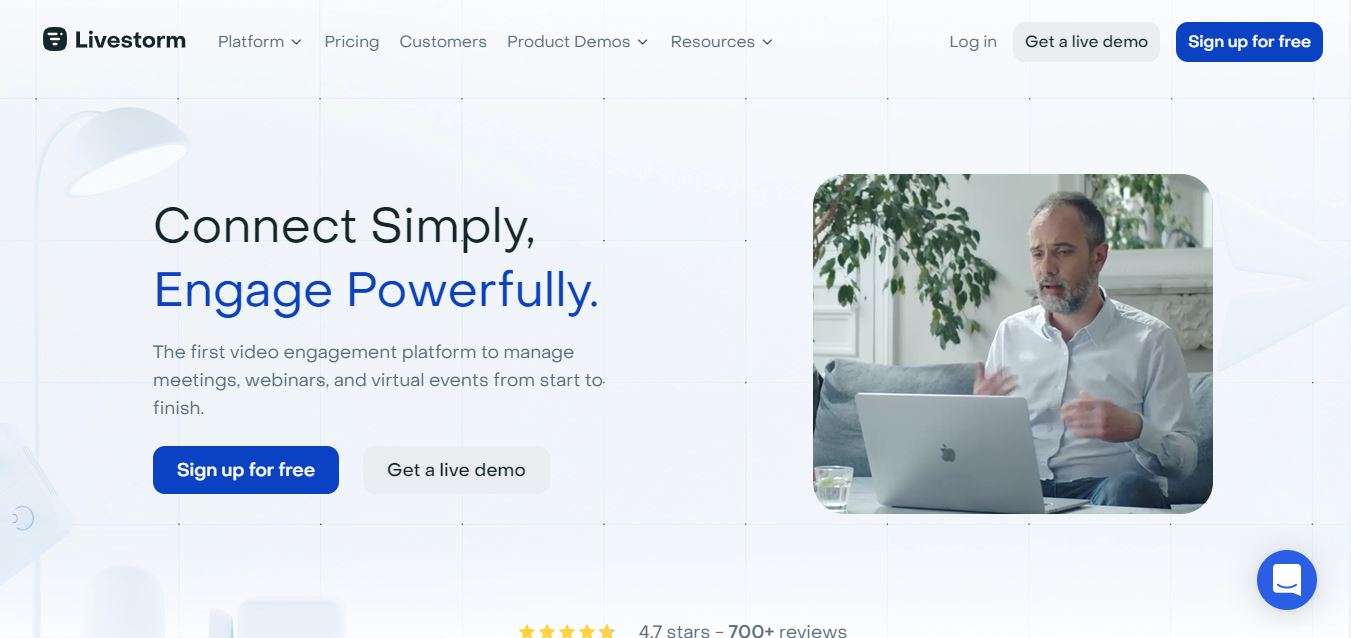 Livestorm landing page