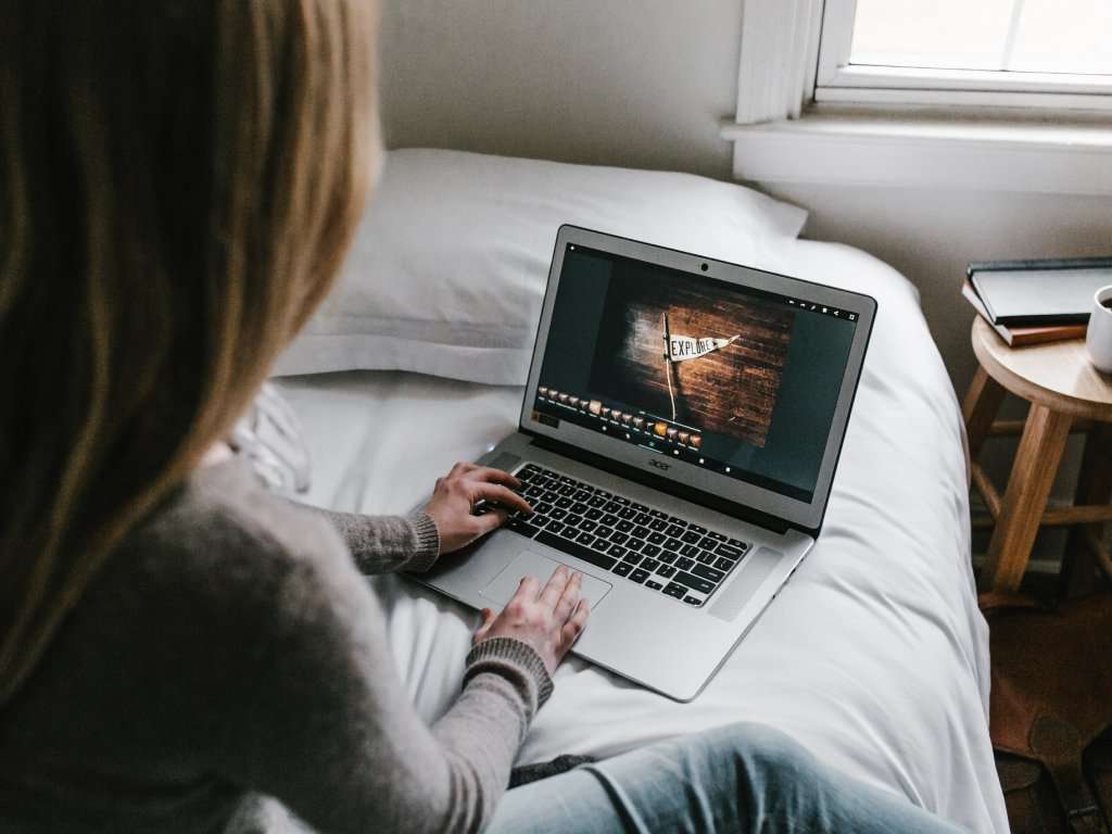 Woman with laptop