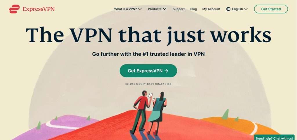 ExpressVPN landing page