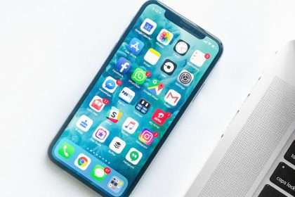 Mobile phone and laptop