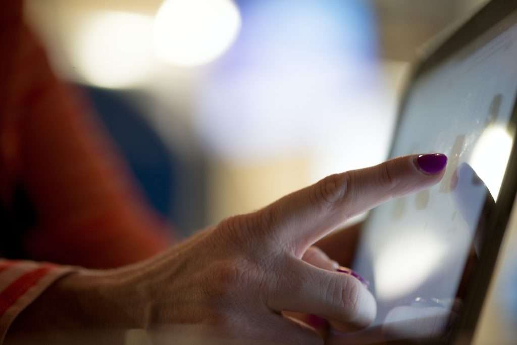 Woman with a tablet