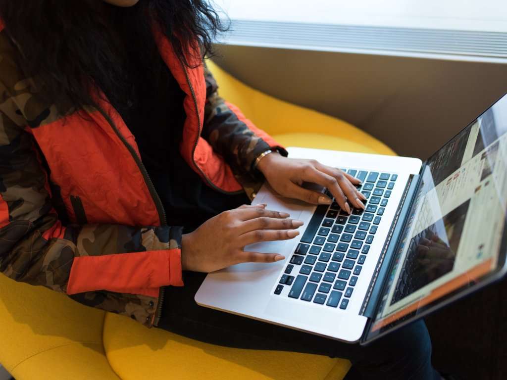 Woman with a laptop