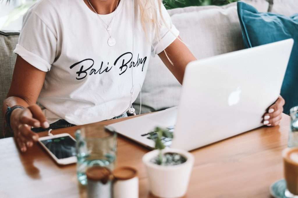 Woman with laptop