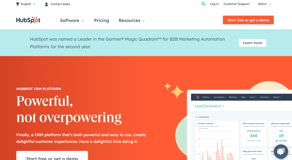 Hubspot landing page