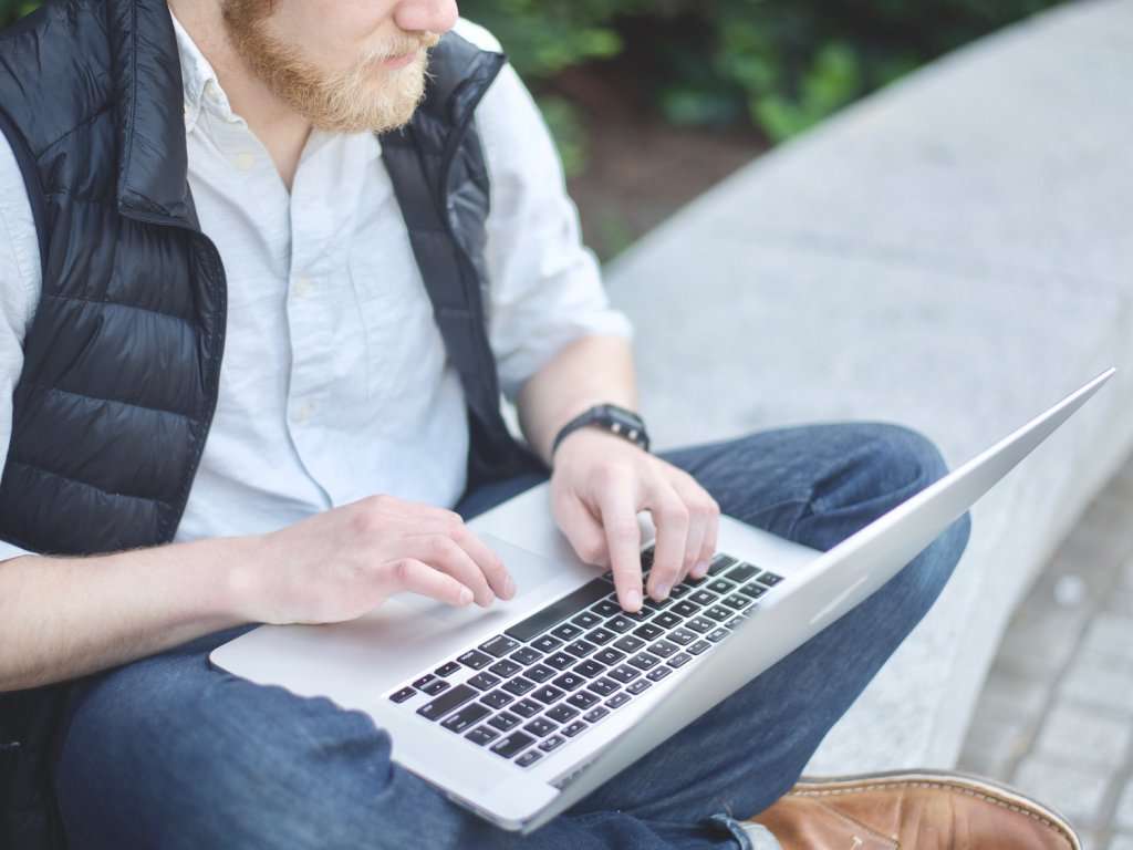 Man with a laptop