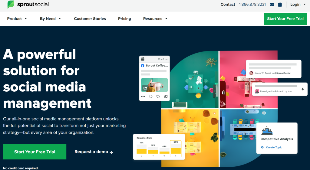 Sprout Social landing page