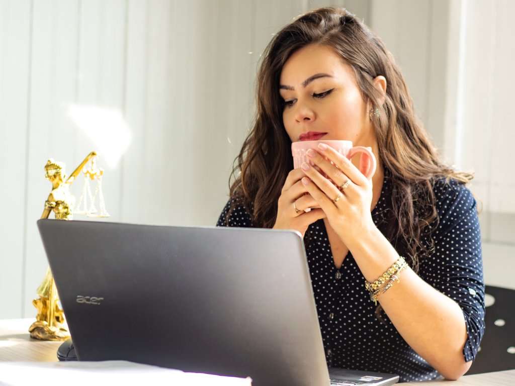 Woman with a laptop