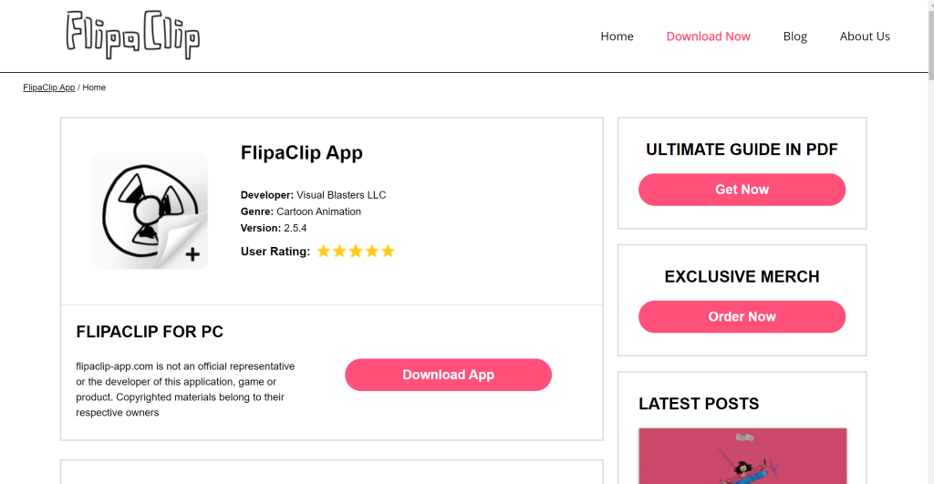 FlipaClip landing page