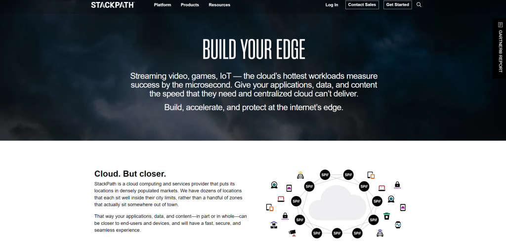 StackPath landing page