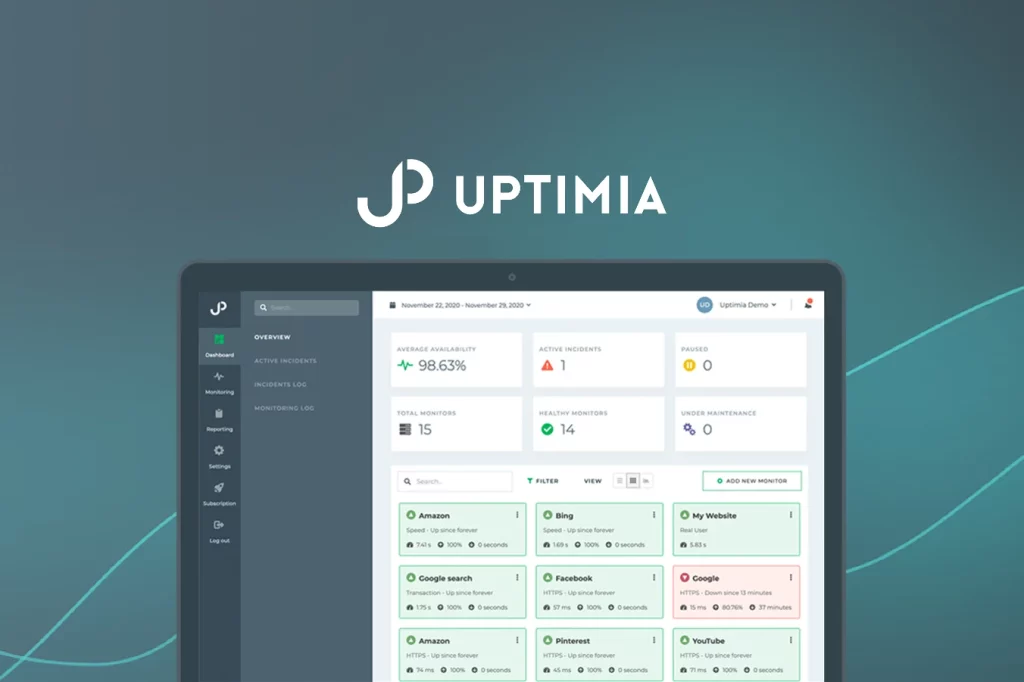 Uptimia tool