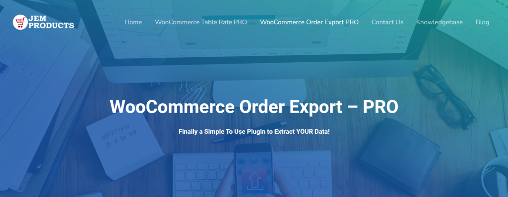 WooCommerce Order Export landing page