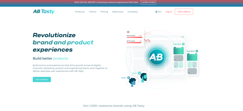 AB Tasty landing page