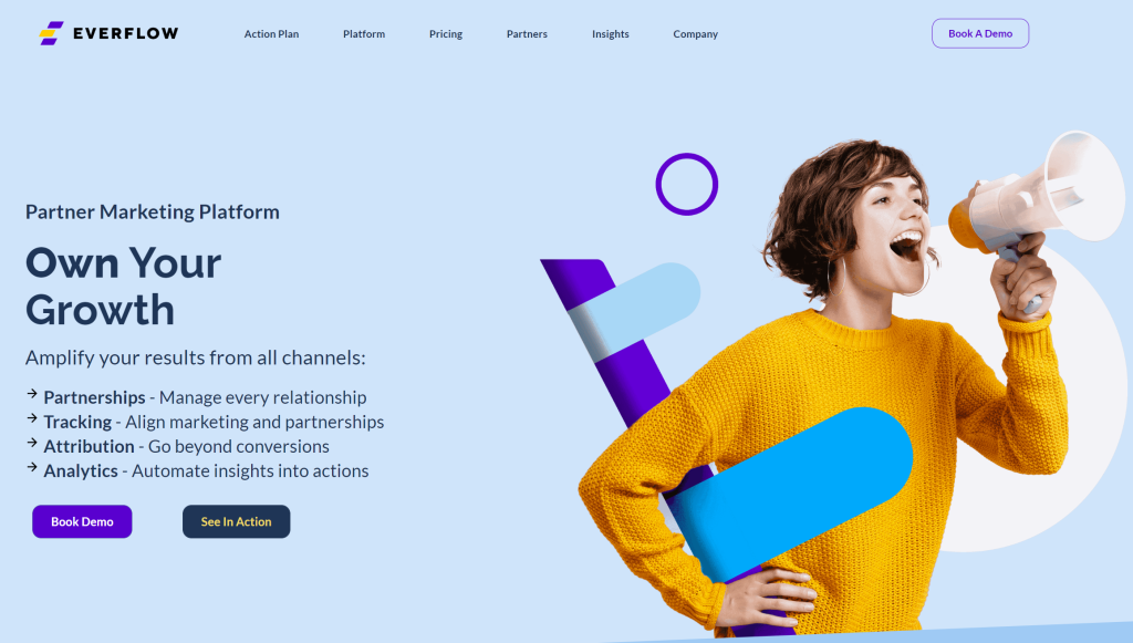 Everflow landing page