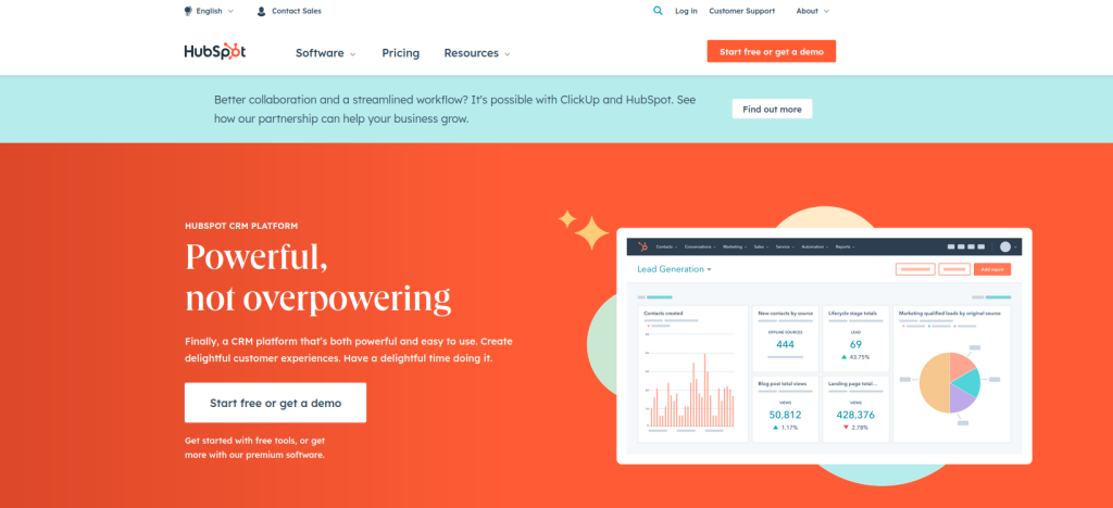 HubSpot landing page