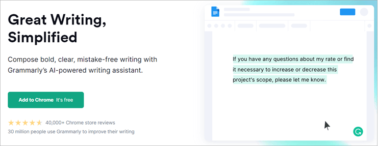 Grammarly Homepage