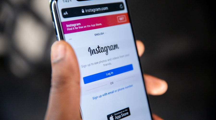 Instagram opened on a phone
