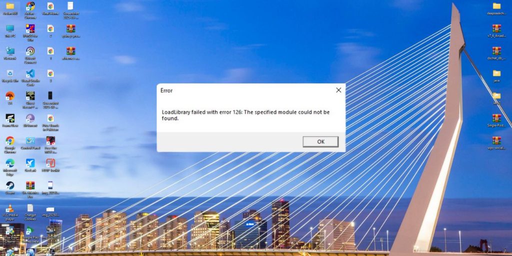 What is “LoadLibrary failed with error 126”?