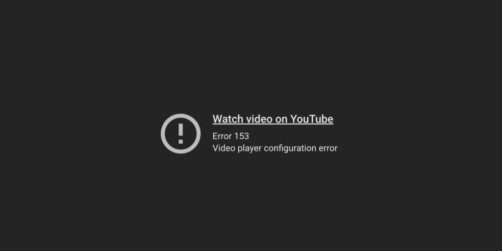 What Is Error 153 VideoPlayer Configuration